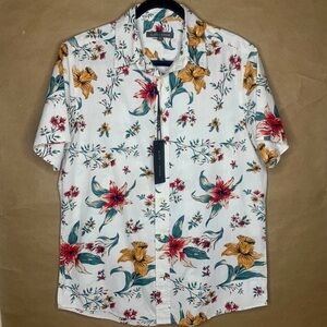 Slate & Stone Floral Print Poplin Short Sleeve Shirt